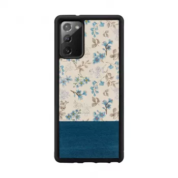 Phone case Man and Wood Galaxy Note 20 — blue flower on black