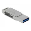 USB Flash Drive DeLOCK 64GB USB-C Type-A Swivel Metal Housing