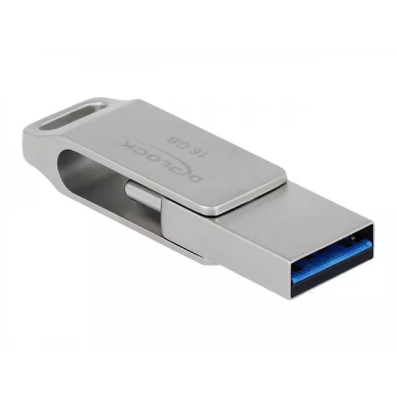 USB Flash Drive DeLOCK 64GB USB-C Type-A Swivel Metal Housing