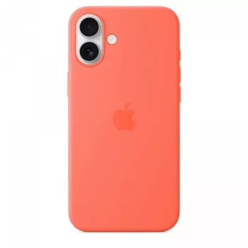 iPhone 16 Plus Silicone Case with MagSafe - Tangerine