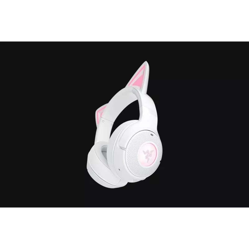 Wireless gaming headset Razer Kraken Kitty V2 BT White with Bluetooth, THX Spatial Audio, RGB lighting