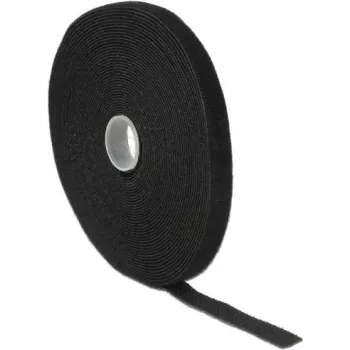 Hook/Loop Fastener DeLOCK 18712 Black 13mm 10m