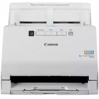 Canon imageFORMULA RS40 Photo & Document Scanner, 600 x 600 DPI, 40 ppm, 30 ppm, Grayscale, Monochrome, Sheet-fed scanner, White