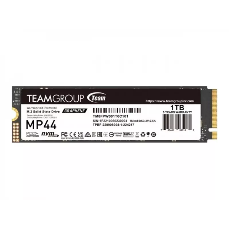 Team Group MP44 - SSD - 1 TB - Internal - M.2 2280 - PCIe 4.0 x4 (NVMe)