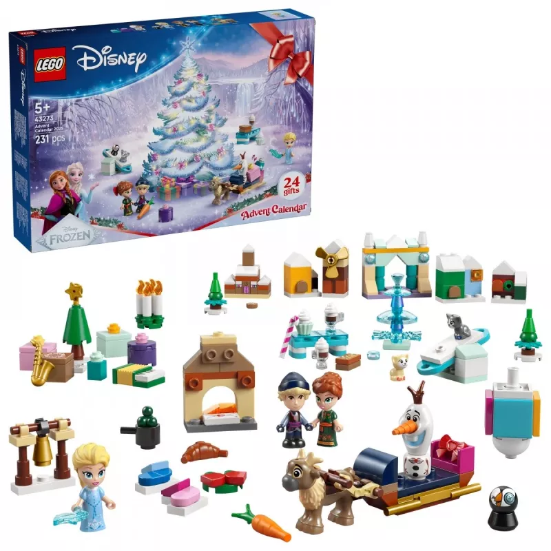 Construction toy LEGO Disney Frozen Advent Calendar 2025 set 43273 — 231 pieces, 4 minifigures, age 5+
