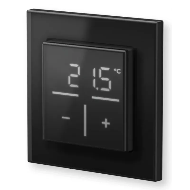 Glass wall thermostat Homematic IP 161570A0 — digital, black, 230 V, IP20