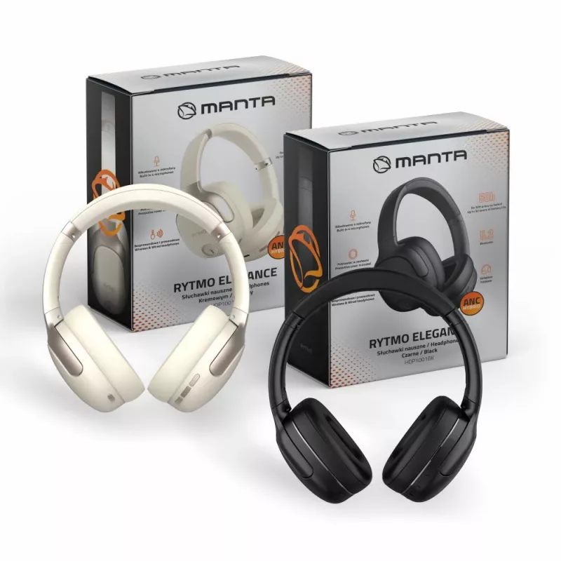 Headphones Manta HDP1001BK Rytmo Elegance Black