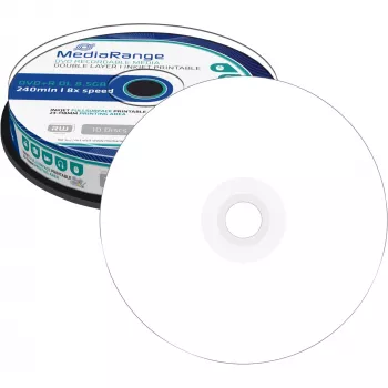 DVD+R DL MediaRange MR468 8.5 GB 8x White Inkjet Printable 10 pcs Spindle