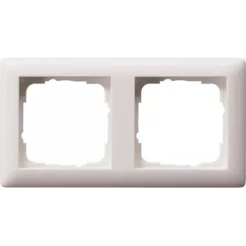 Wall plate GIRA Standard 55 White — thermoplastic, screwless design, 80.7 × 151.8 mm, 11.4 mm thickness