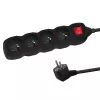 Power extension cord ESPERANZA ELK212K — 1.5 m cable, 4 Type E AC outlets, indoor, black