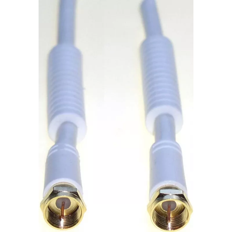 Coaxial cable e&p elektrik handels FA 205 G L, F‑to‑F connectors, 5 m, white