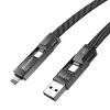 4-in-1 cable BlitzWolf BW-HDC7 — USB-C, Lightning, USB-A, Micro-USB 1.2m 240W black