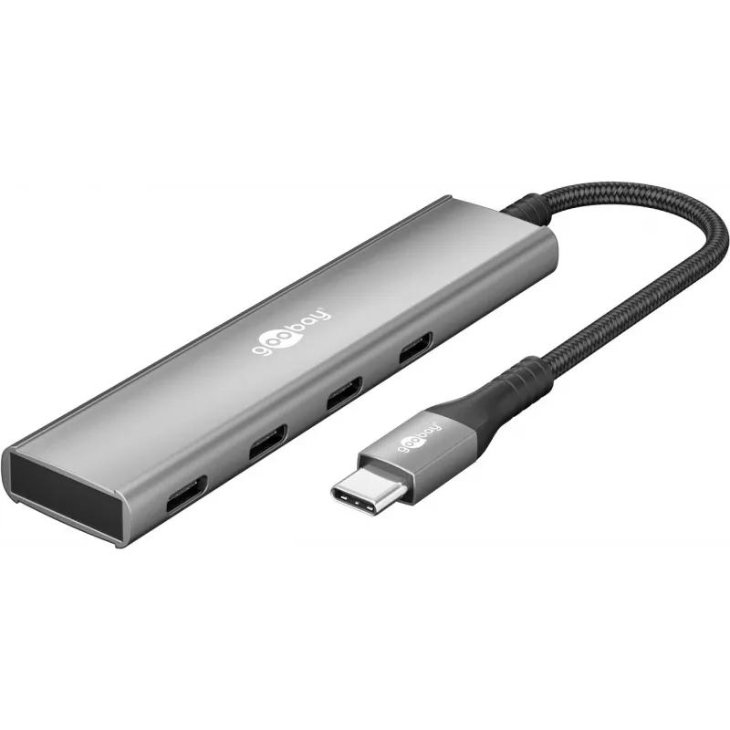 Goobay Slim 4-Port USB-Hub USB-C auf 5 Gbit/s - -Plug> 4x -Socket (76564)