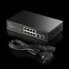 Network switch Cudy FS1010PG — 10/100 Mbps, 8 PoE ports, 2 uplink, 120W PoE budget, metal housing