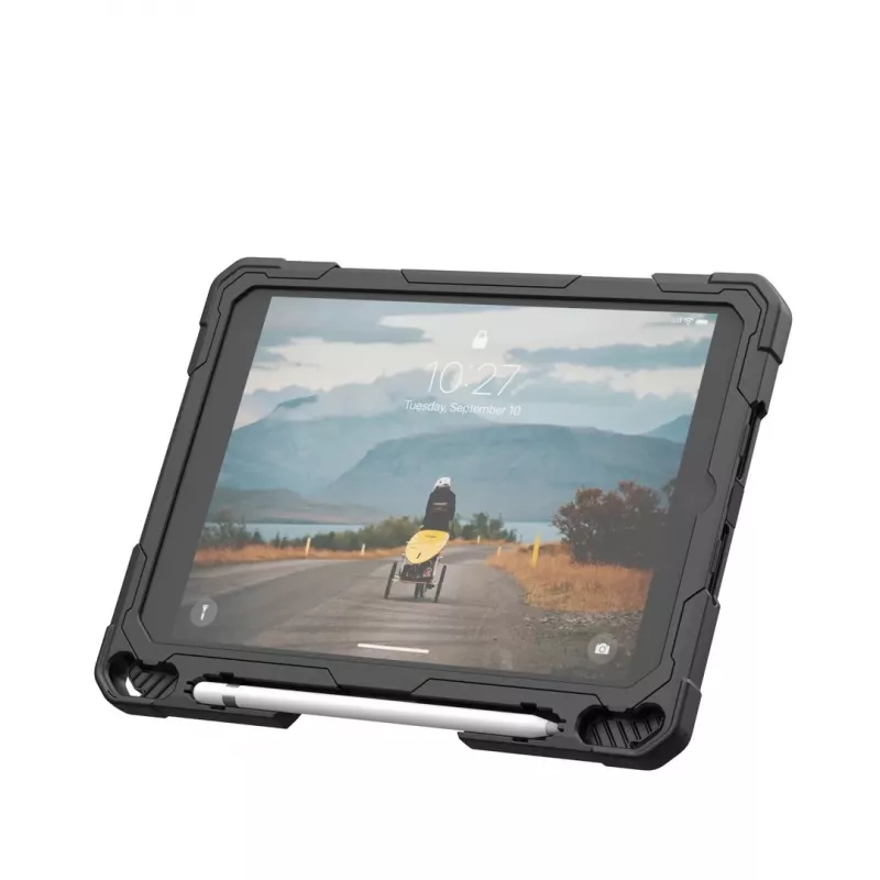 Tablet bumper case Urban Armor Gear Plasma Healthcare for Apple iPad 10.9 inch (10th Gen, 2022) — 27.7 cm, stand mode, 0.49 kg