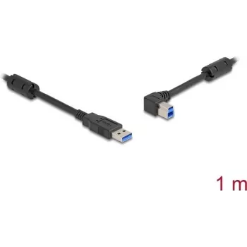 DeLOCK USB Cable Type-A male to Type-B male 90° left angled 1 m
