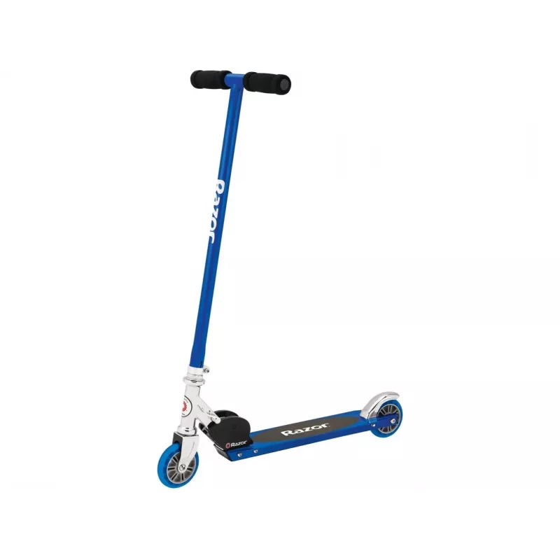 Razor S Sport Kick Scooter Blue - Lightweight Aluminum Frame, 200mm PU Wheels, Folding, for Ages 5+