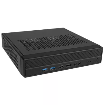 Akasa Cypher MX3 - Mini Tower - PC - SGCC - Black - Thin Mini-ITX - Hard Drive - Power (A-ITX38U3-M1B)