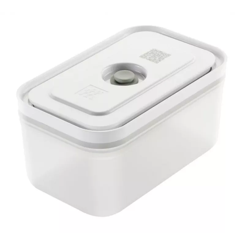 Vacuum sealer box ZWILLING 36807-007-0, plastic rectangular food container, 1.1 l & 2.3 l, airtight lockable lid, detachable, translucent white