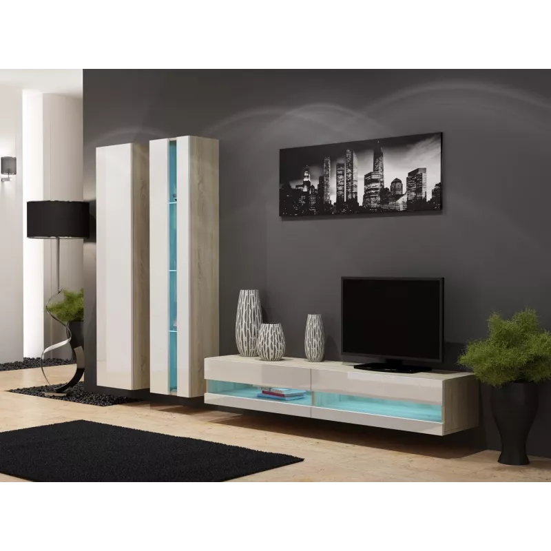 Cama Shelf unit VIGO NEW 180/40/30 sonoma/white gloss