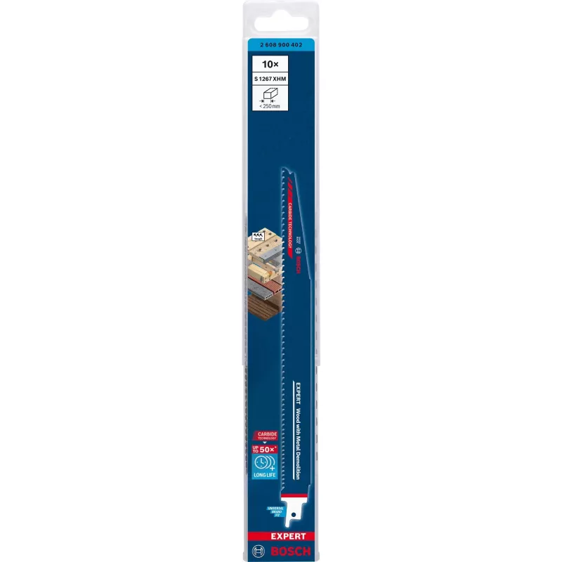 Bosch 2 608 900 402 jigsaw/scroll saw/reciprocating saw blade Sabre saw blade Carbide 10 pc(s)