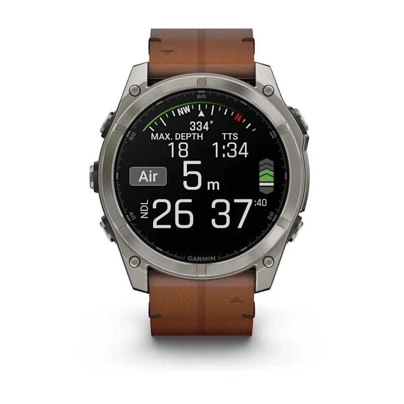 Garmin Fenix 8 3.56 cm (1.4) AMOLED 51 mm Digital 454 x 454 pixels Touchscreen Titanium Wi-Fi GPS (satellite)
