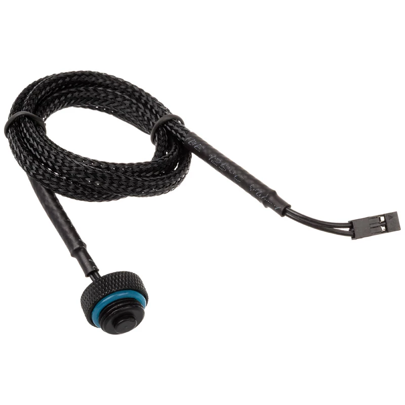XSPC Verschlussstopfen mit Temperatursensor G1/4 Zoll - schwarz, 50 cm