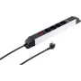 Power strip ShiverPeaks S/CONN 4-way with USB ports, compact mains extension with 4 outlets and integrated USB charging