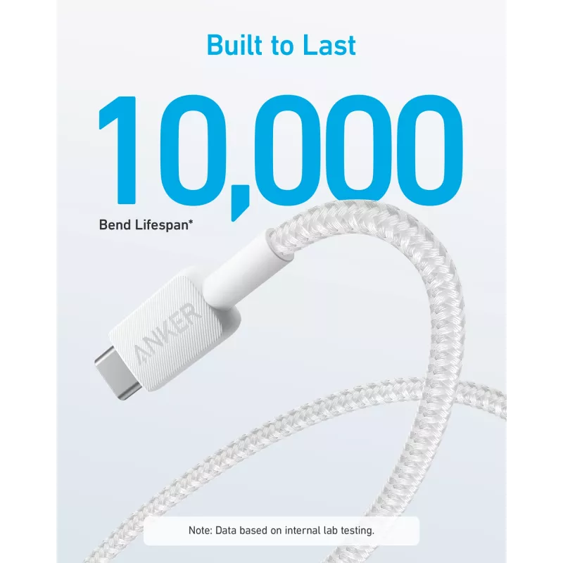 USB A to USB C cable Anker A81H5G21 — 0.9 m, white