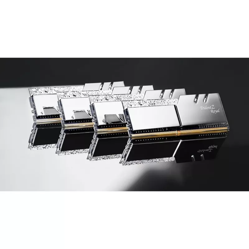 DIMM 64 GB DDR4-3600 (4x 16 GB) Quad-Kit, Memory Silver, F4-3600C16Q-64GTRSC, Trident Z Royal, INTEL XMP