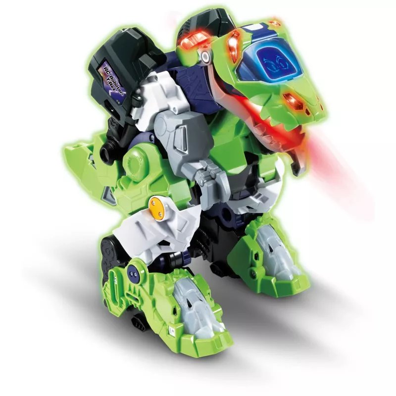 Remote-control dinosaur toy VTech Switch & Go Dinos T-Rex, transforms between dino and vehicle, for kids