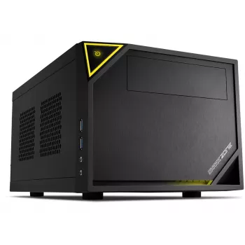 PC Case Sharkoon SHARK ZONE C10 Mini-ITX Black, Yellow