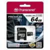 Flash Memory Transcend 64GB MicroSDXC UHS-I TS64GUSDU1