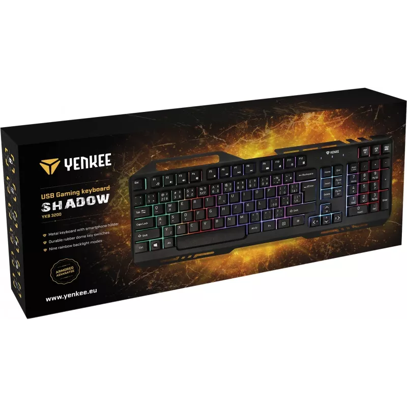 Keyboard YKB 3200 SHADOW metal, LED