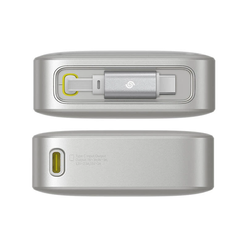 Powerbank Baseus OS Free2Pull 10000mAh 30W +cable (grey)