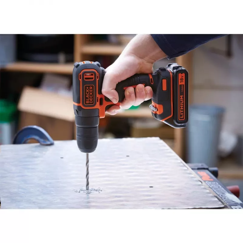 Black & Decker BDCHD18KB-QW drill Keyless Black, Orange