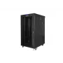 Lanberg FF01-6822-12BL Freestanding Rack Cabinet 22U 600x800mm Black with Glass Door LCD