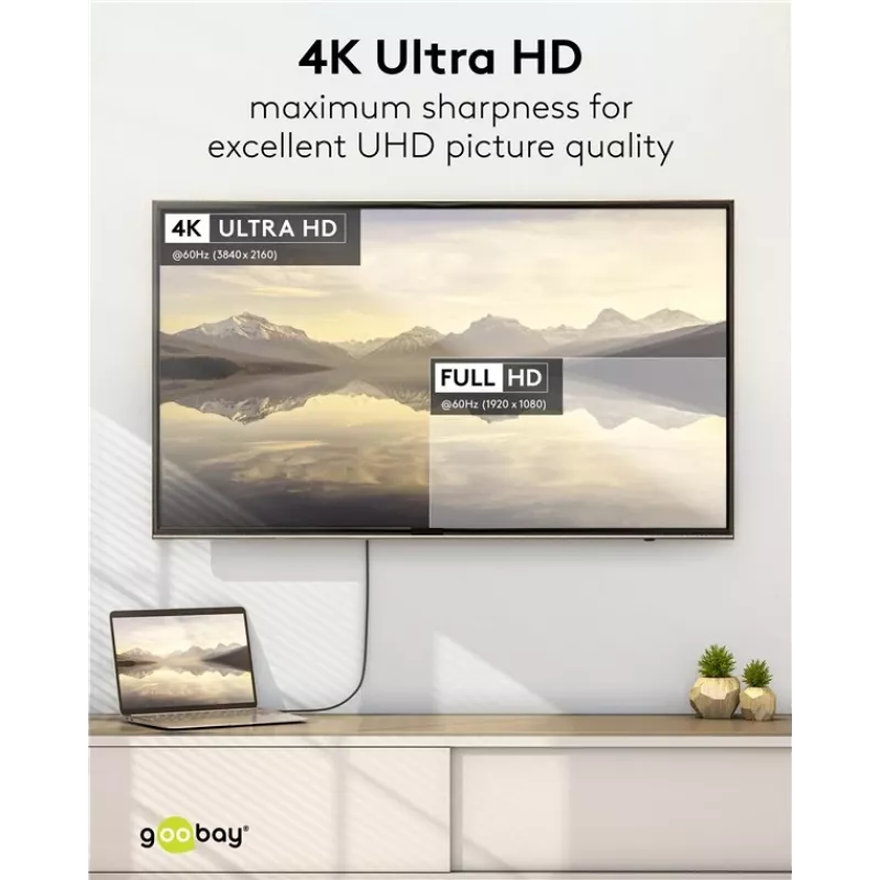 USB-C to DisplayPort cable GOOBAY 75704, 1 m, up to 4K@60Hz