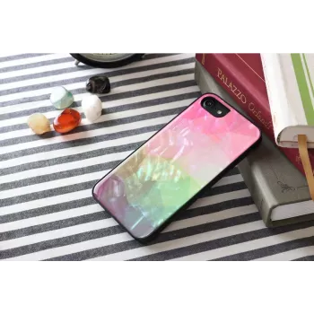 Protective phone case iKins for Apple iPhone 8/7 with water flower design, black