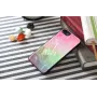 Protective phone case iKins for Apple iPhone 8/7 with water flower design, black