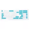 Ducky Keycap Set, PBT, ISO (DE) - white/blue