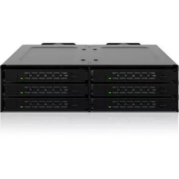 Icy Dock ToughArmor MB118VP-B - Speichergehäuse - 6 x U.2/U.3 NVMe SSD, Mobile Rack für 5,25 Schacht, mit SlimSAS SFF-8654 8i - 2.5 (6.4 cm)