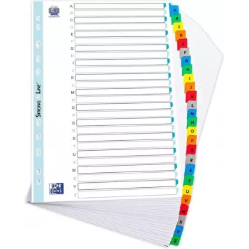 ELBA Mylar Card Index, A-Z, 26-Part, A4, 210 x 297mm, Coloured Tabs (596581-20)