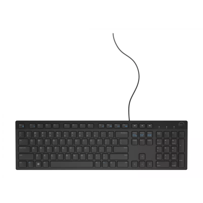 Wired full-size keyboard Dell KB216 — QWERTY Nordic layout, black, USB
