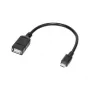Logilink - USB OTG Adapter for Smartphones - USB Type A (W) - Micro-USB Type B (M) (USB 2.0) - 0.20 m - Black (AA0035)