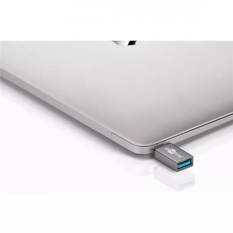 Wentronic Goobay USB-C™ Adapter - USB 3.0 A-Socket, Grey - for connection between USB-C™ and USB-A Devices (56621)