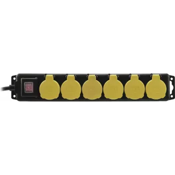 Power strip EUROLITE 30240156 — 6-socket, IP44 splashproof, 5 m cable
