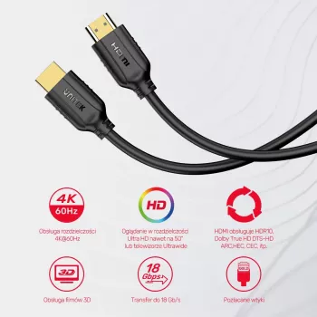 UNITEK C11079BK-15M HDMI Cable HDMI Type a (Standard) Black