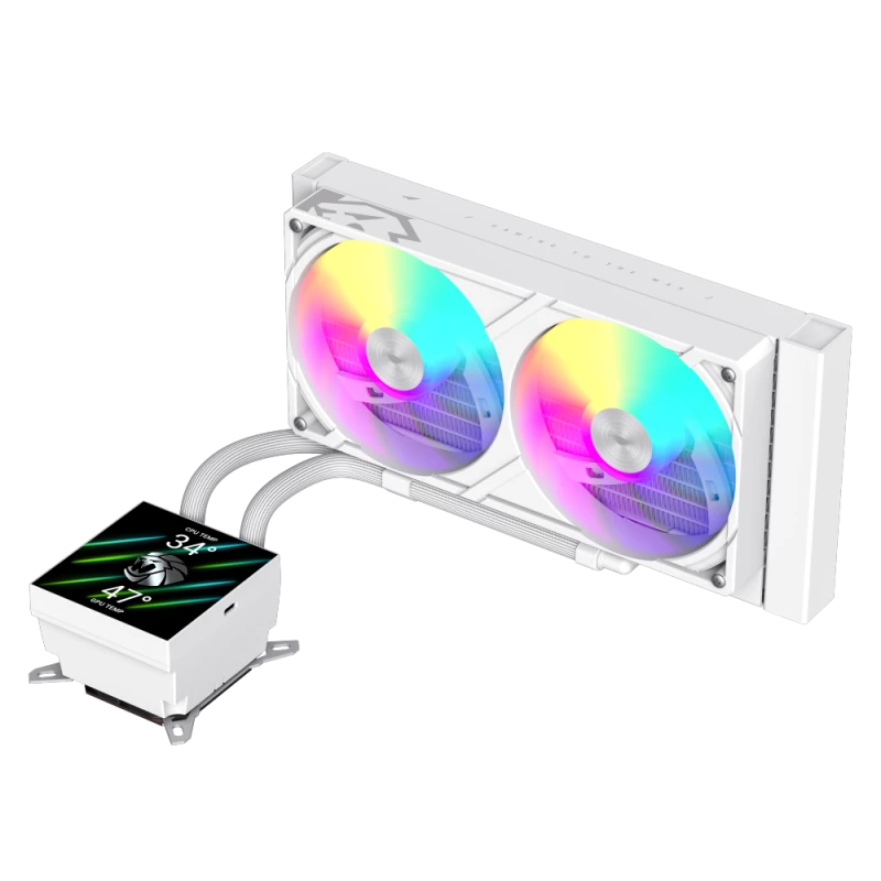 Gamemax CPU Liquid Cooler | GLACIER 240 LCD WH | Intel, AMD