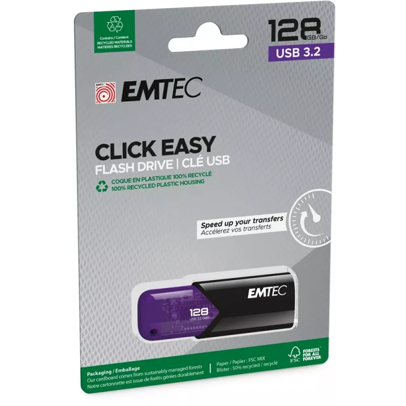 USB flash drive Emtec 128 GB USB Type-A 3.2 Gen 1 Click Easy